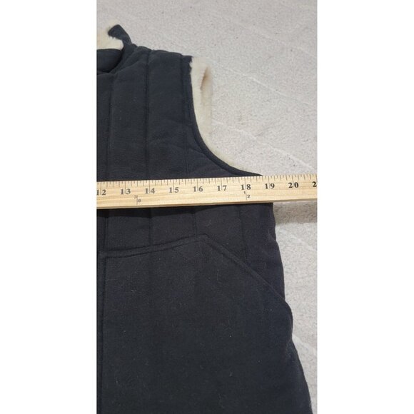 J Crew Womens Beige Black Full Zip Reversible Vest Mock Neck With Pockets Size M - Picture 12 of 14